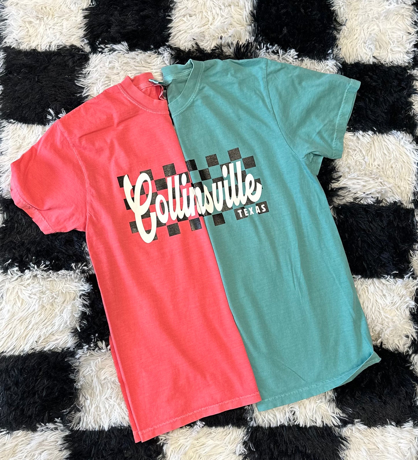 Checkered Collinsville TX Seafoam