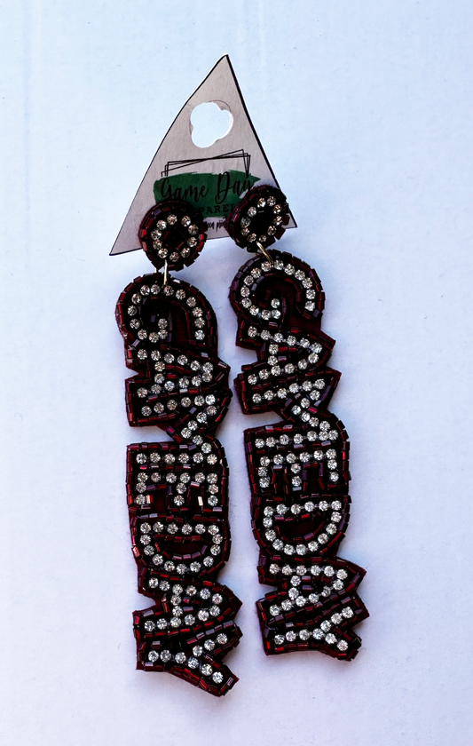 Game Day Beaded Earrings