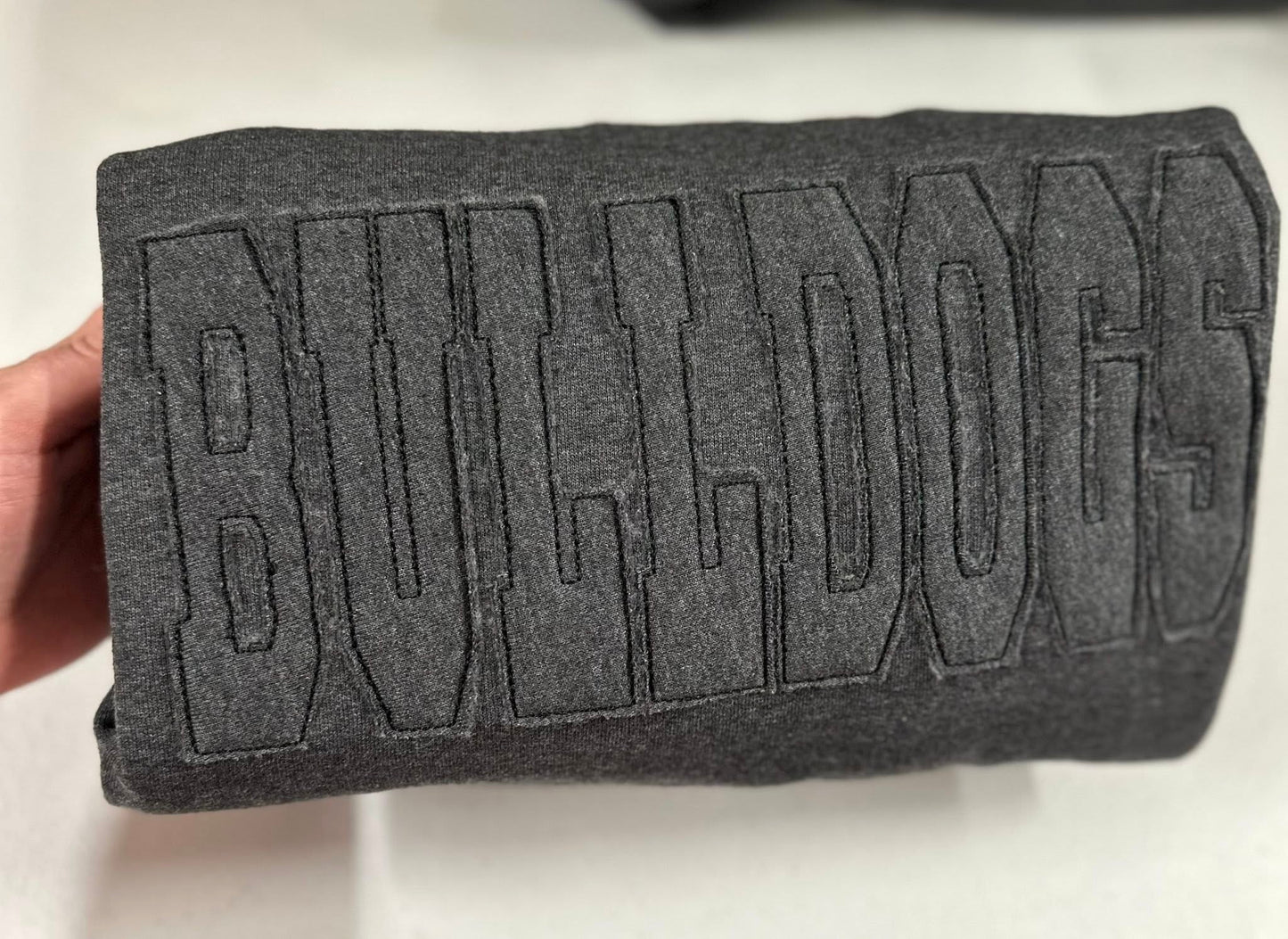 Raggy Bulldogs Gray Sweatshirt with Gray Thread