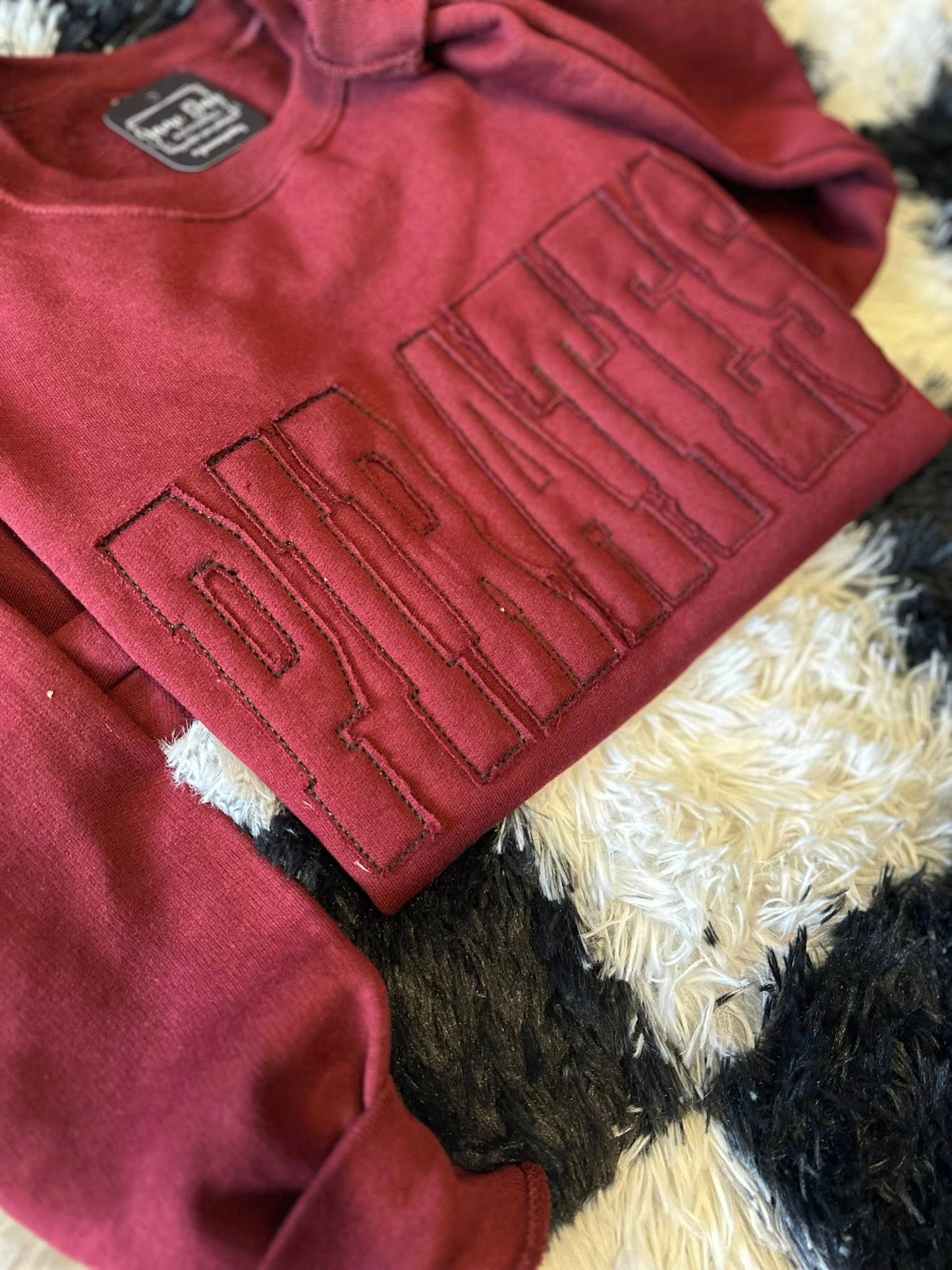 Raggy Pirates Maroon Sweatshirt with Maroon Thread