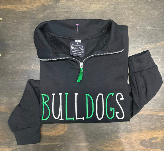 Bulldogs 1/4 Zip Embroidered
