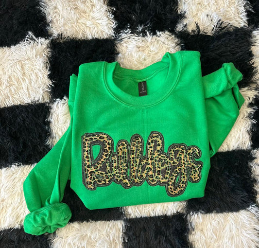 Bulldogs Leopard & Glitter Sweatshirt