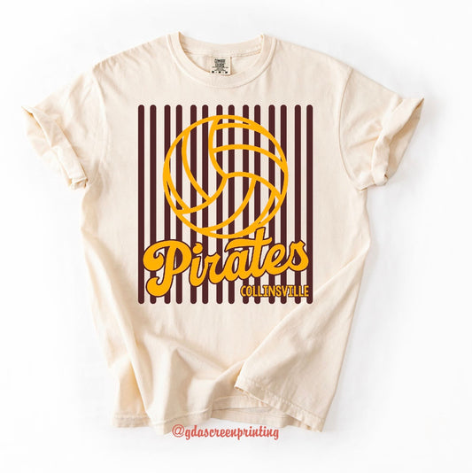 Pirates Striped Volleyball Tee