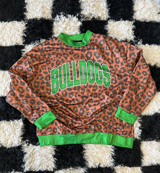 Bulldogs Leopard Mockneck