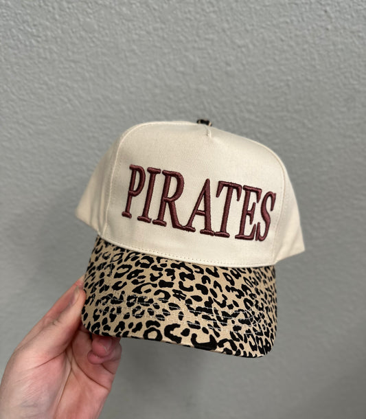 Leopard Pirates Puff Hat