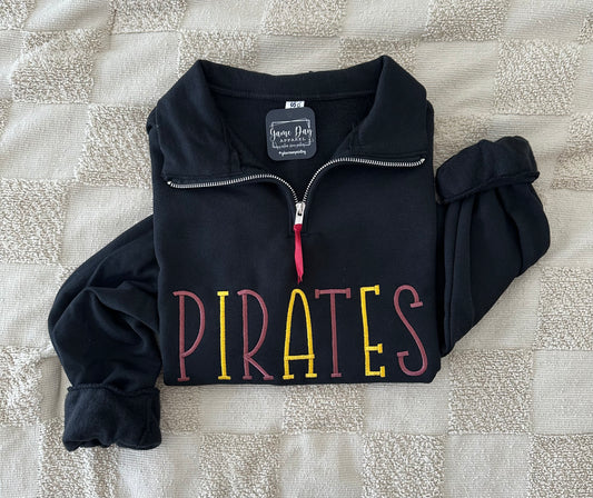 Pirates 1/4 Zip Embroidered