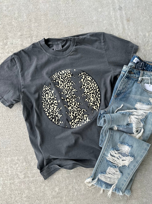 Leopard Baseball Tee