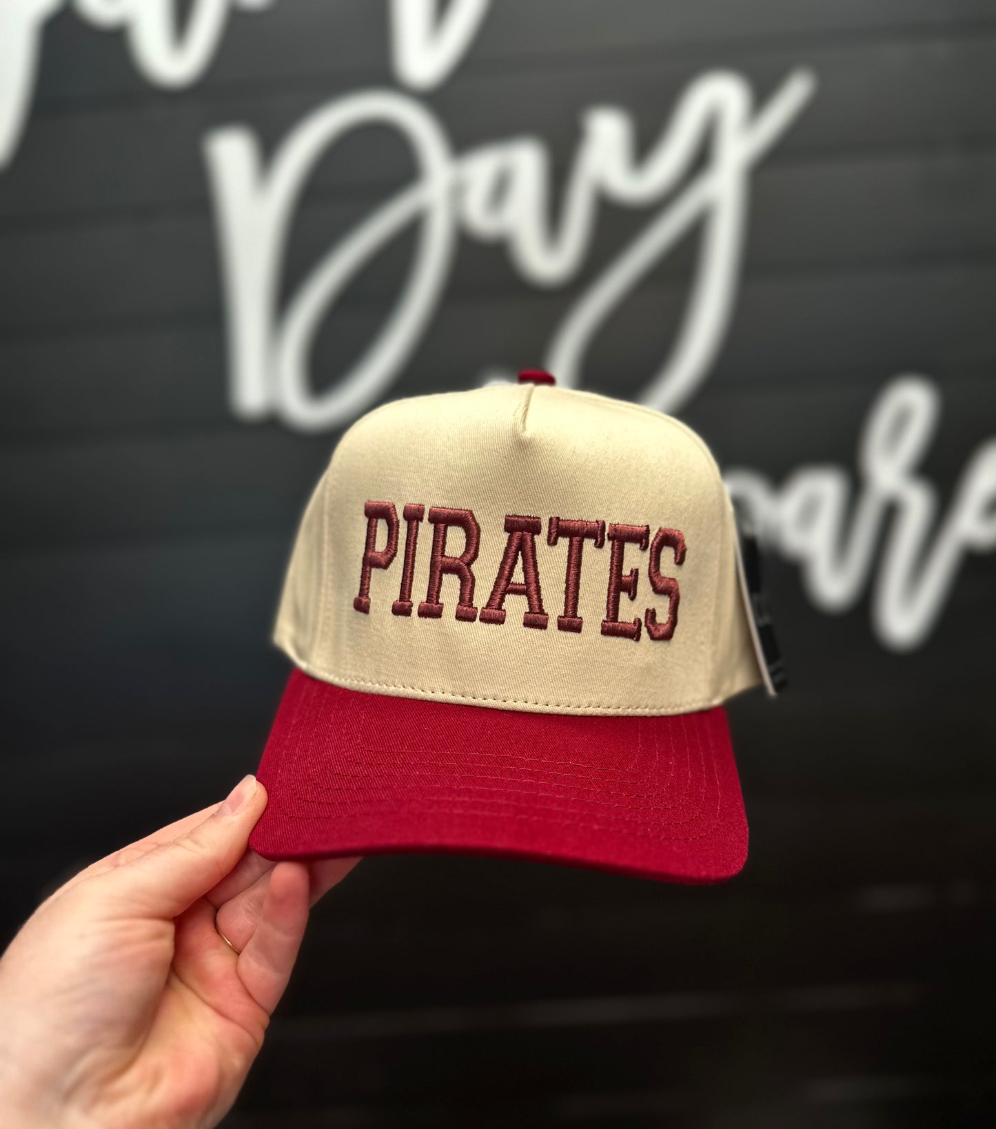 Maroon Pirates Puff Hat
