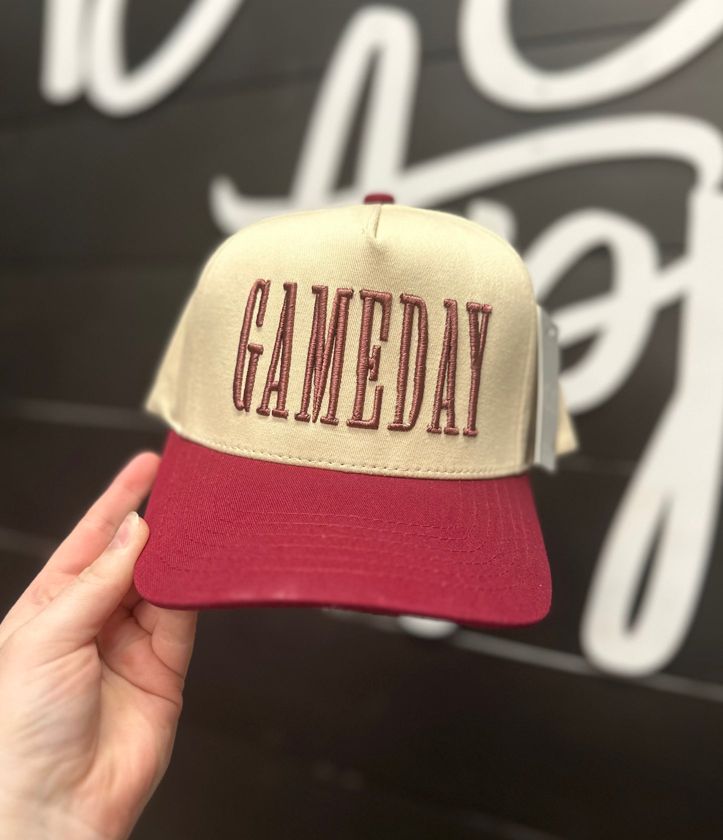 Maroon Game Day Puff Hat