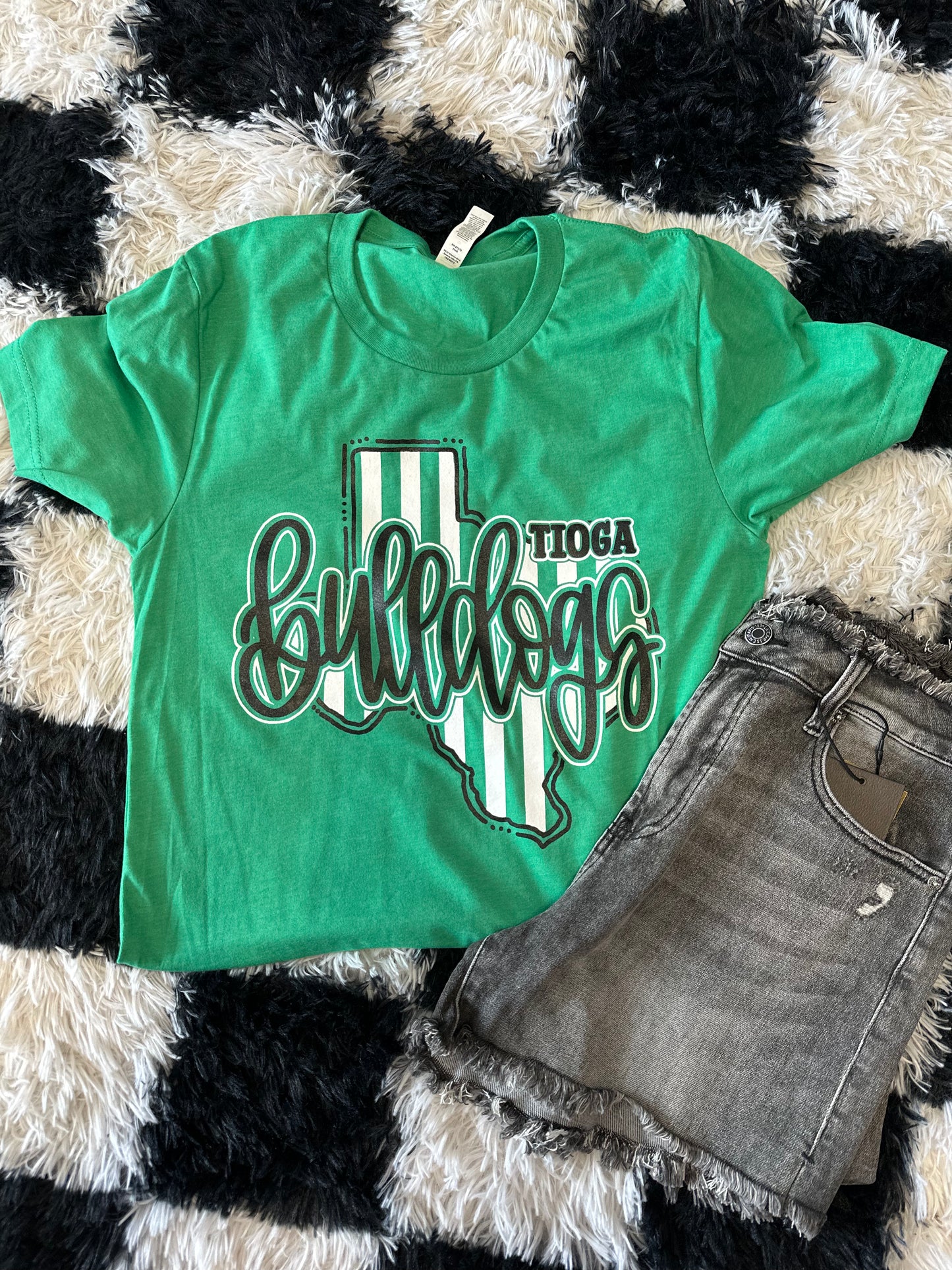 Texas Striped Tioga Bulldogs Tee