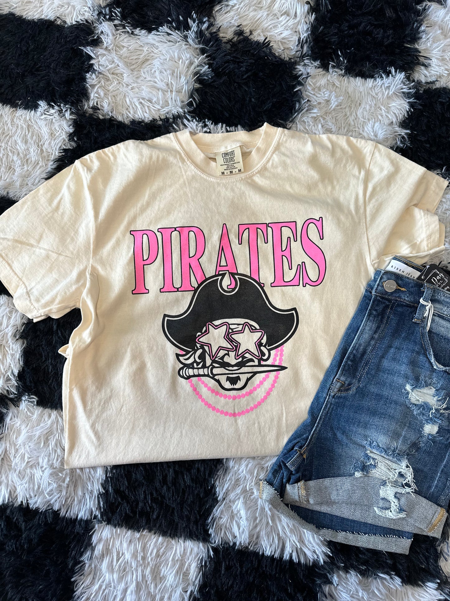 Pink Pirate Comfort Colors Tee