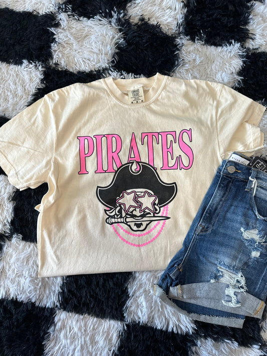 Pink Pirate Comfort Colors Tee