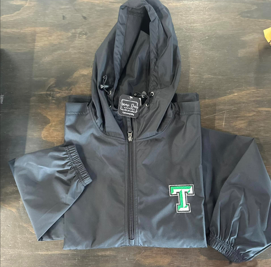 Solid Black Anorak Rain Jacket