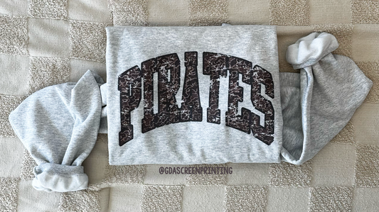 Distressed Camo Pirates Sweatshirt