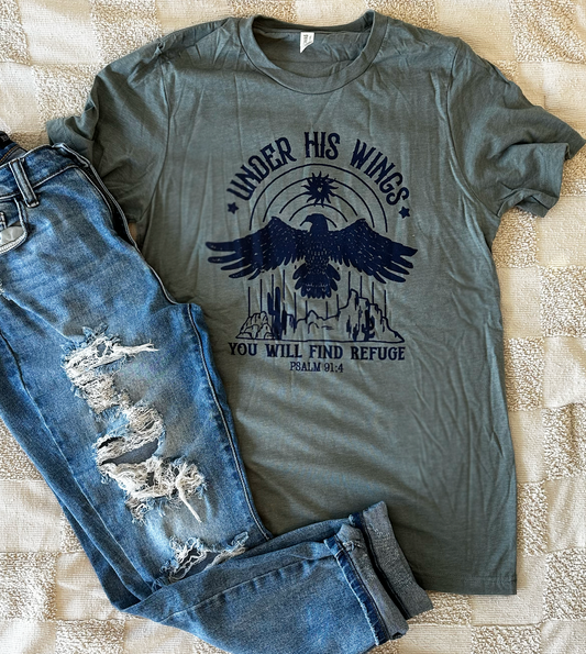 Psalm 91:4 Tee