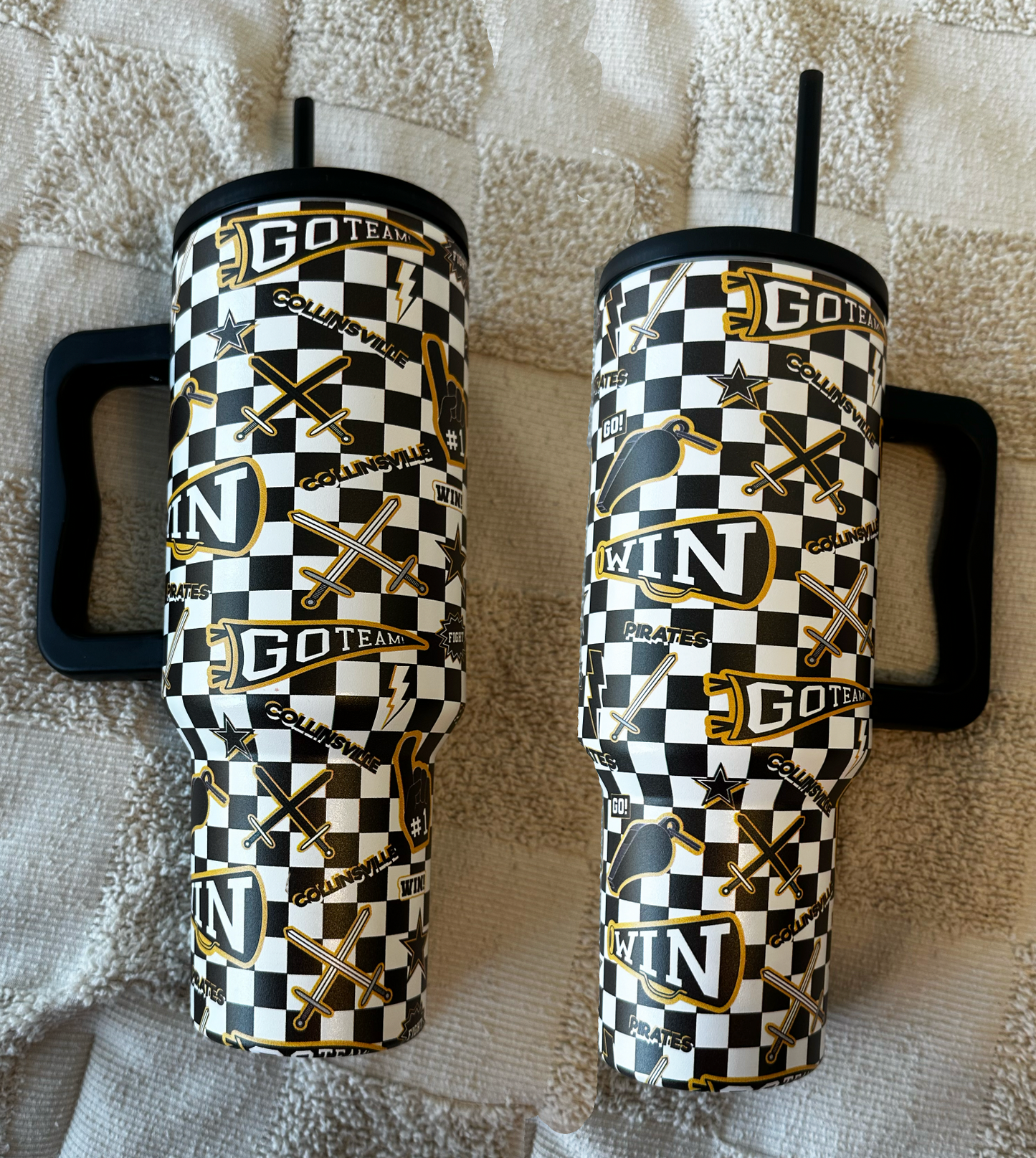 Checkered Pirate Tumbler