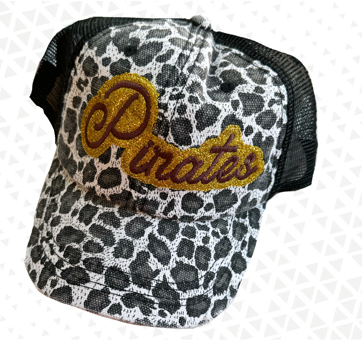 Glitter Leopard Pirates Ponytail Hats