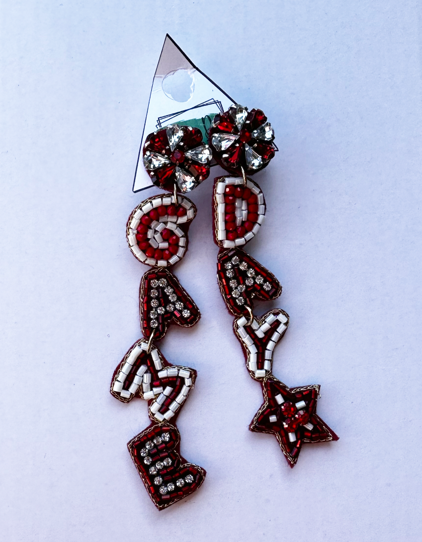 Game Day Beaded Earrings