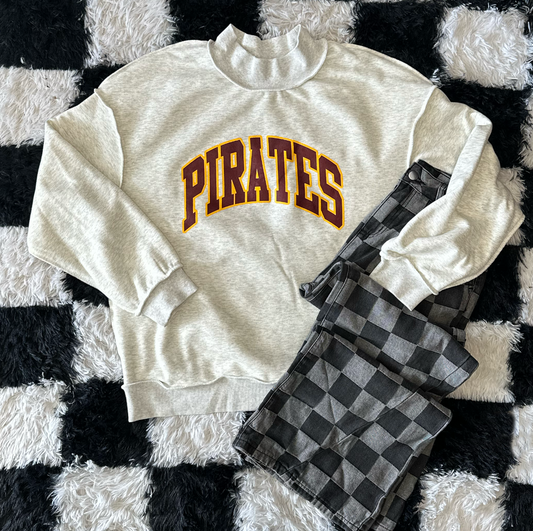 Maroon & Gold Mockneck Sweatshirt